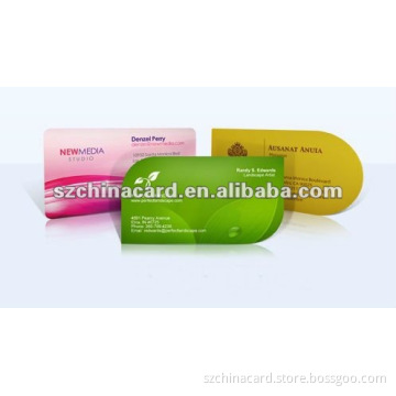 Custom die cut pvc business card
